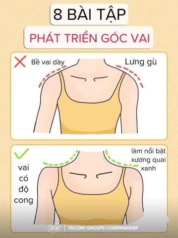 8 BÀI TẬP PHÁT TRIỂN GÓC VAI 🤭