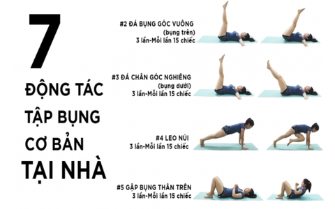 7 ĐỘNG TÁC GIẢM MỠ BỤNG