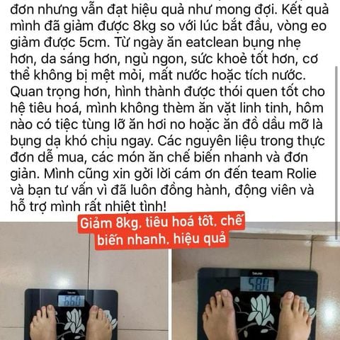 Giảm 8kg, tiêu hoá tốt, chế biến nhanh, hiệu quả