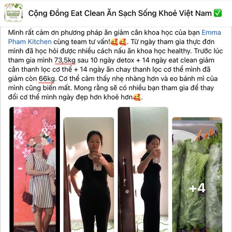 GIẢM 7,5 KG SAU 28 NGÀY DETOX VÀ EAT CLEAN, EO BÁNH MÌ BIẾN MẤT