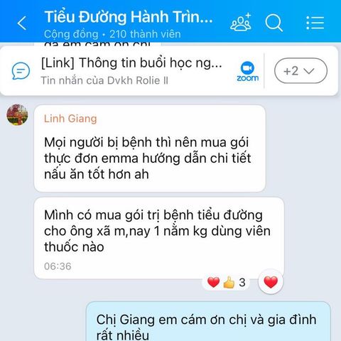 Chị Linh Giang chia sẻ chồng cải thiện bệnh tiểu đường