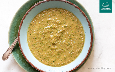 Soup đậu lăng súp lơ giàu protein