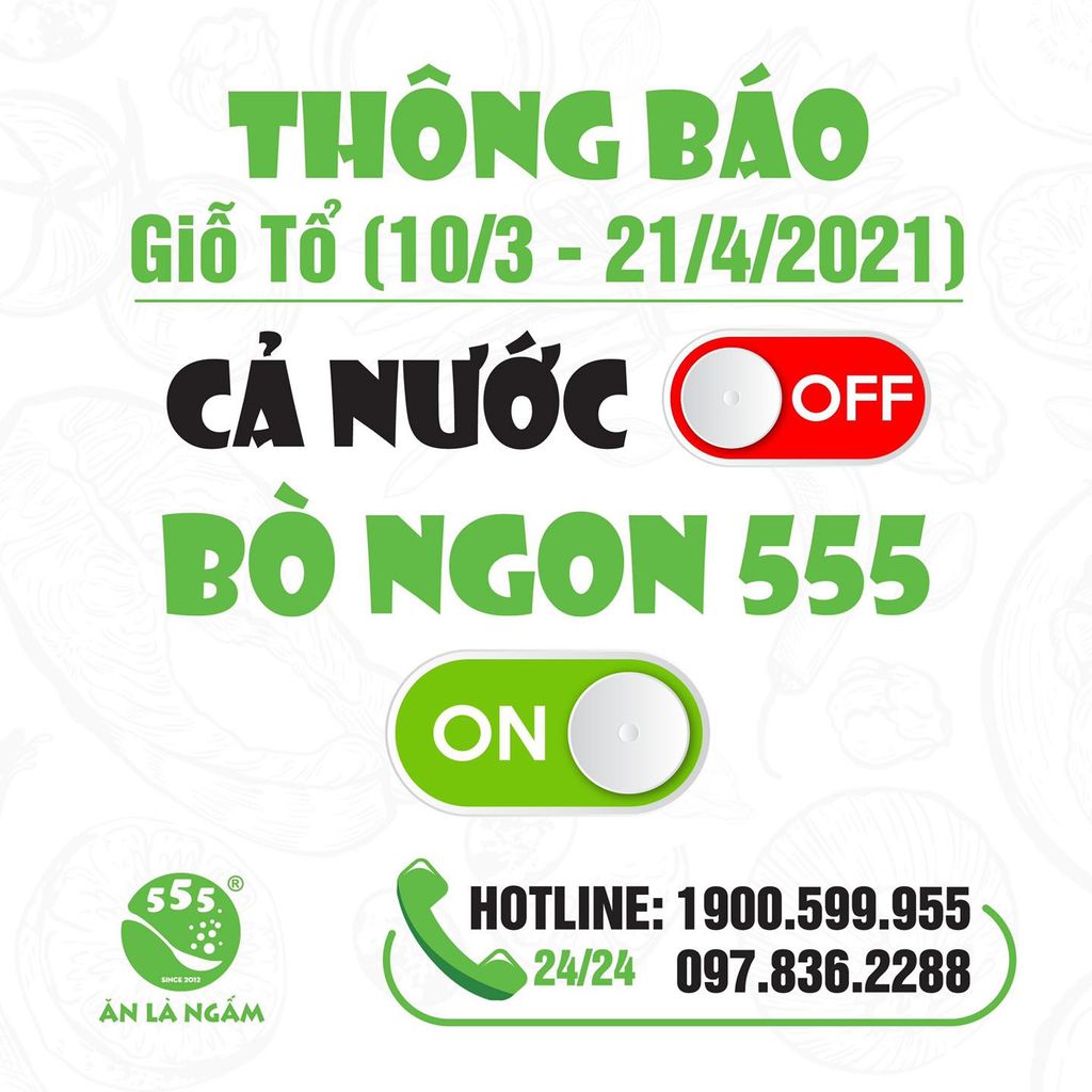 [THÔNG BÁO] - 555 PHỤC VỤ XUYÊN LỄ