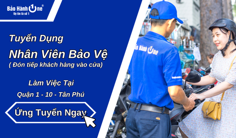 Tuyển Nhân Viên Bảo Vệ (Lương 7,5tr ~ 9tr/tháng)