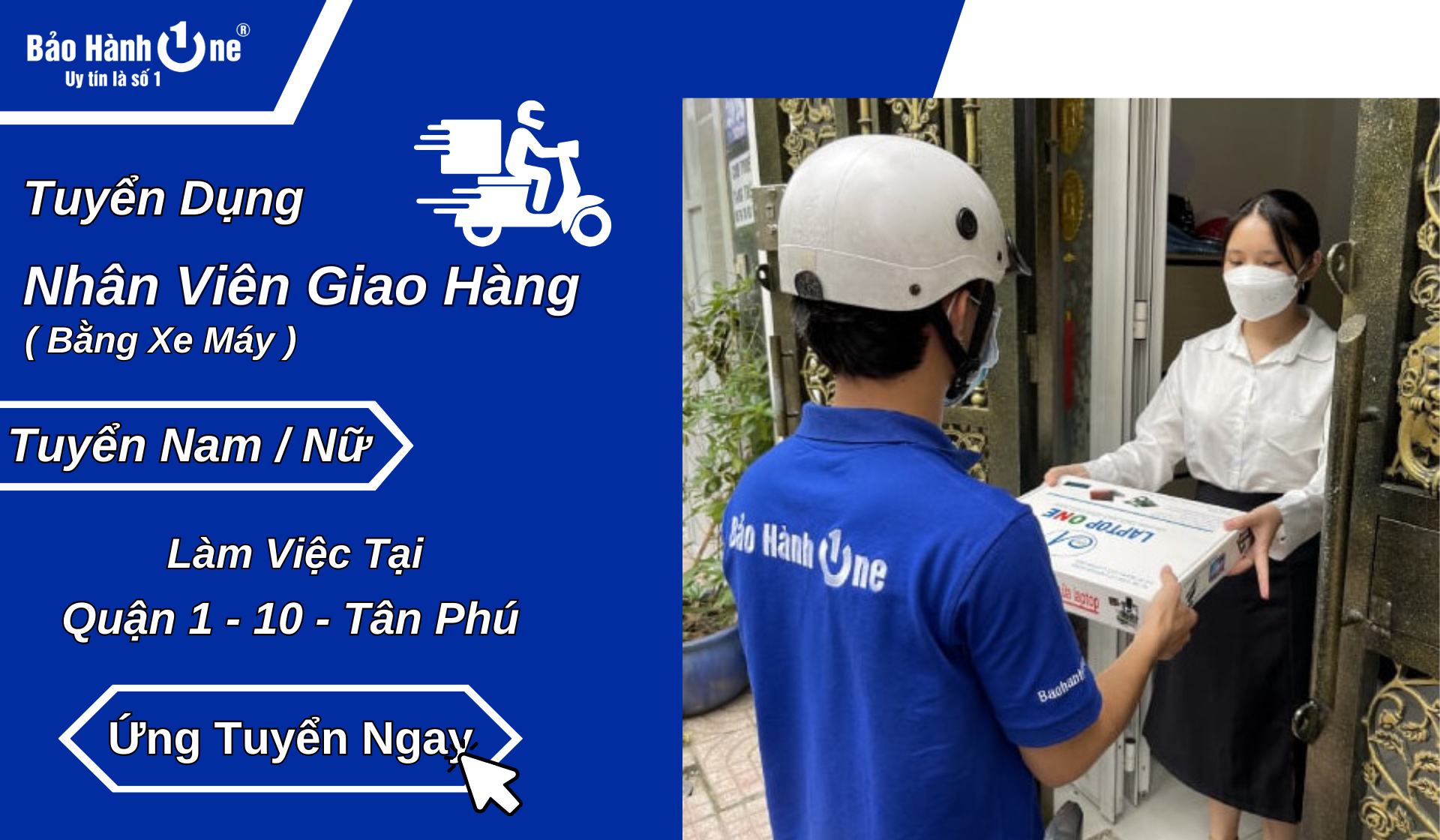 Tuyển Giao Nhận Linh Kiện Điện Thoại - Tại Hồ Chí Minh