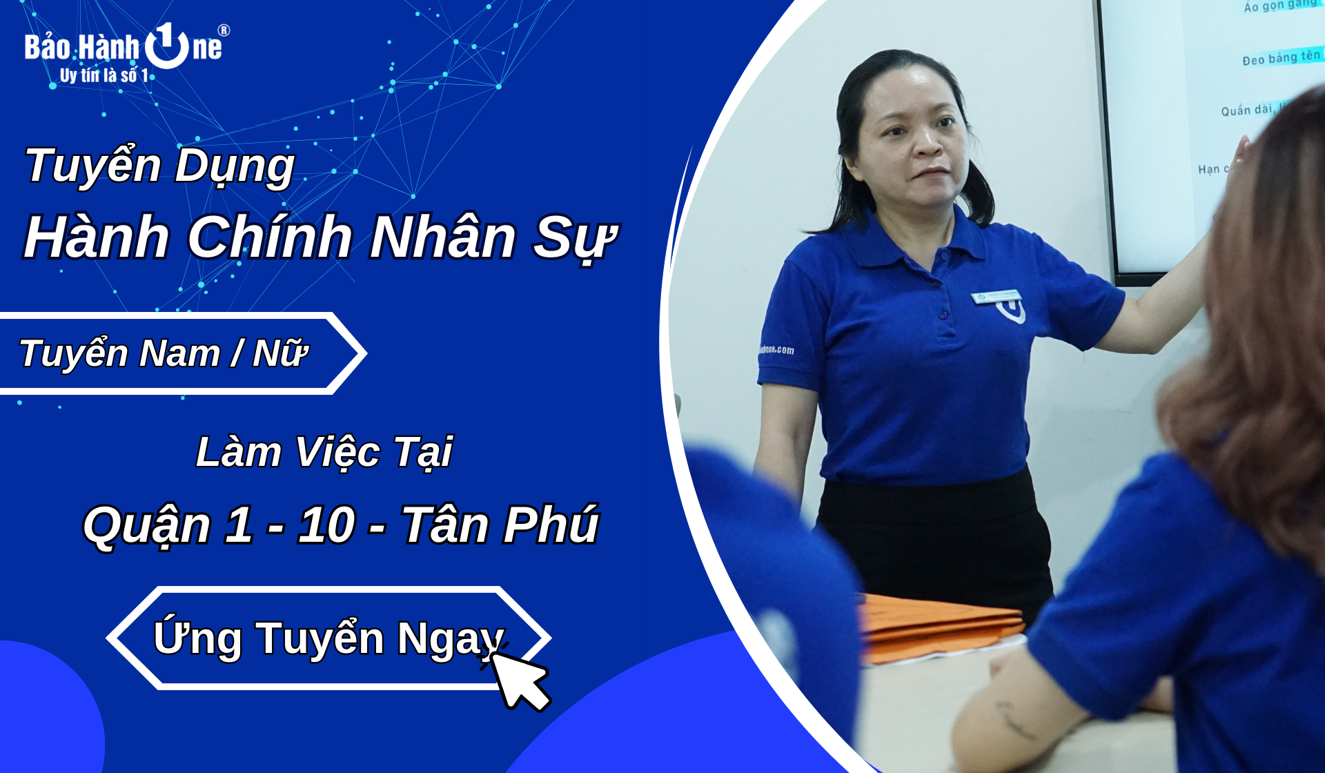 Tuyển Nhân Sự chuyên Tuyển dụng và Đào tạo làm Tại Quận 1, 10, Tân Phú