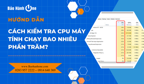 Cách kiểm tra CPU máy tính chạy bao nhiêu phần trăm