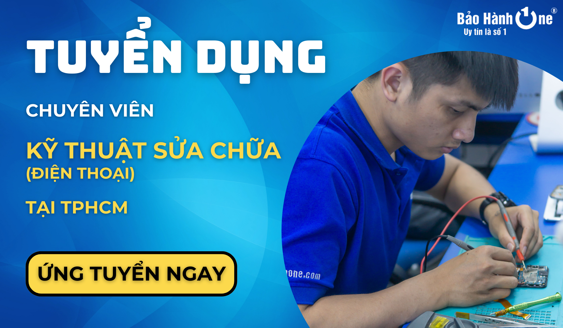 Tuyển Kỹ Thuật Sửa Điện Thoại (Lương 10tr - 15tr) Tại Quận 1, 10 và Tân Phú