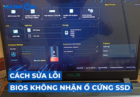 BIOS không nhận ổ cứng SSD: Nguyên nhân và cách khắc phục chi tiết