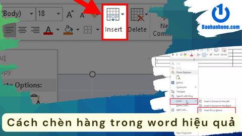 Hướng dẫn cách chèn hàng trong word hiệu quả