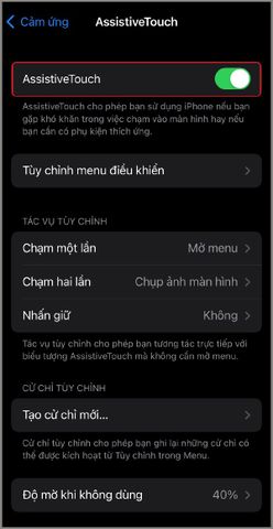 Làm thế nào để bật nút home ảo trên iPhone XS?