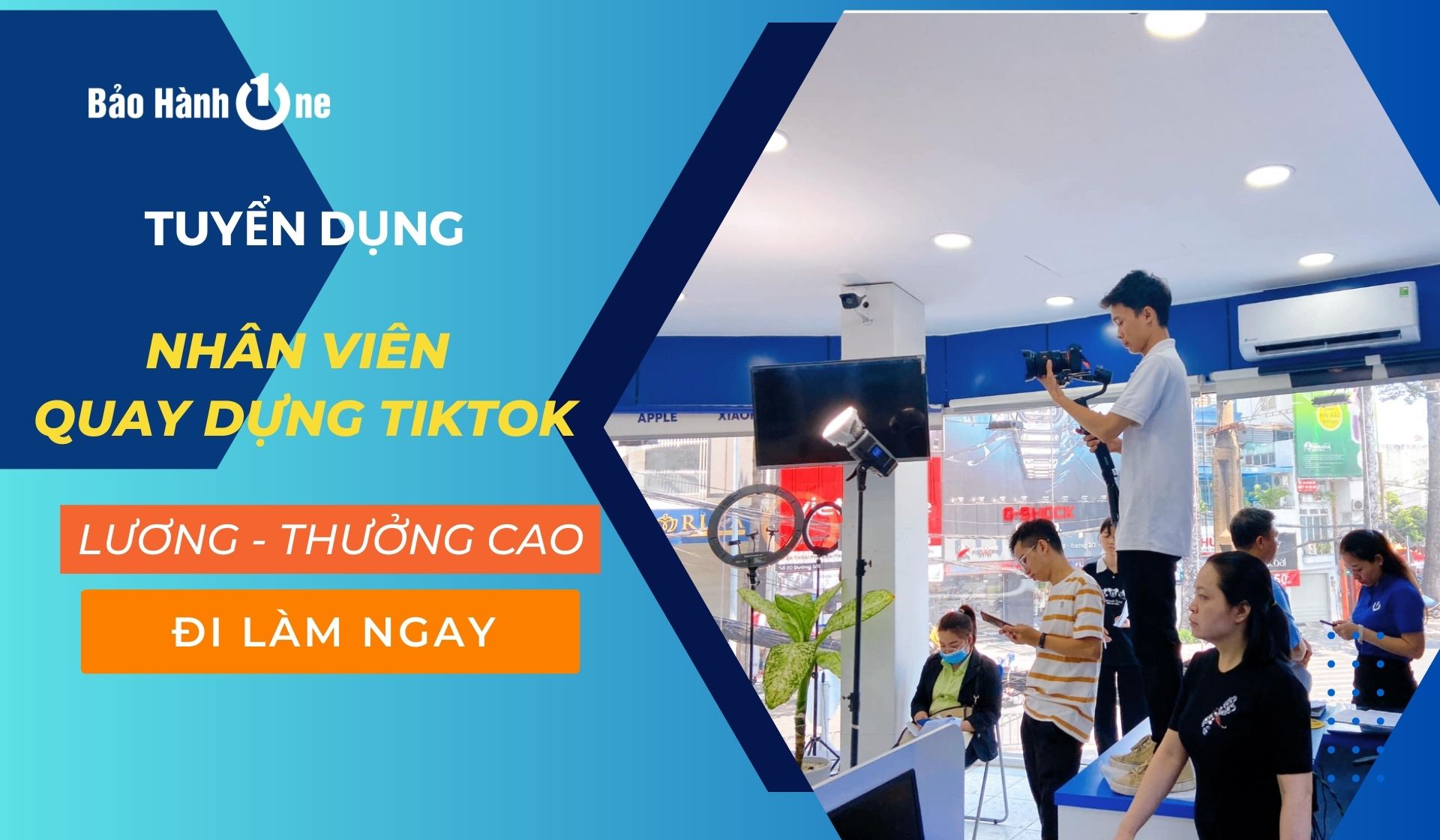 Tuyển Dụng Nhân Viên Quay Dựng Tiktok Quận 1, 10 và Tân Phú