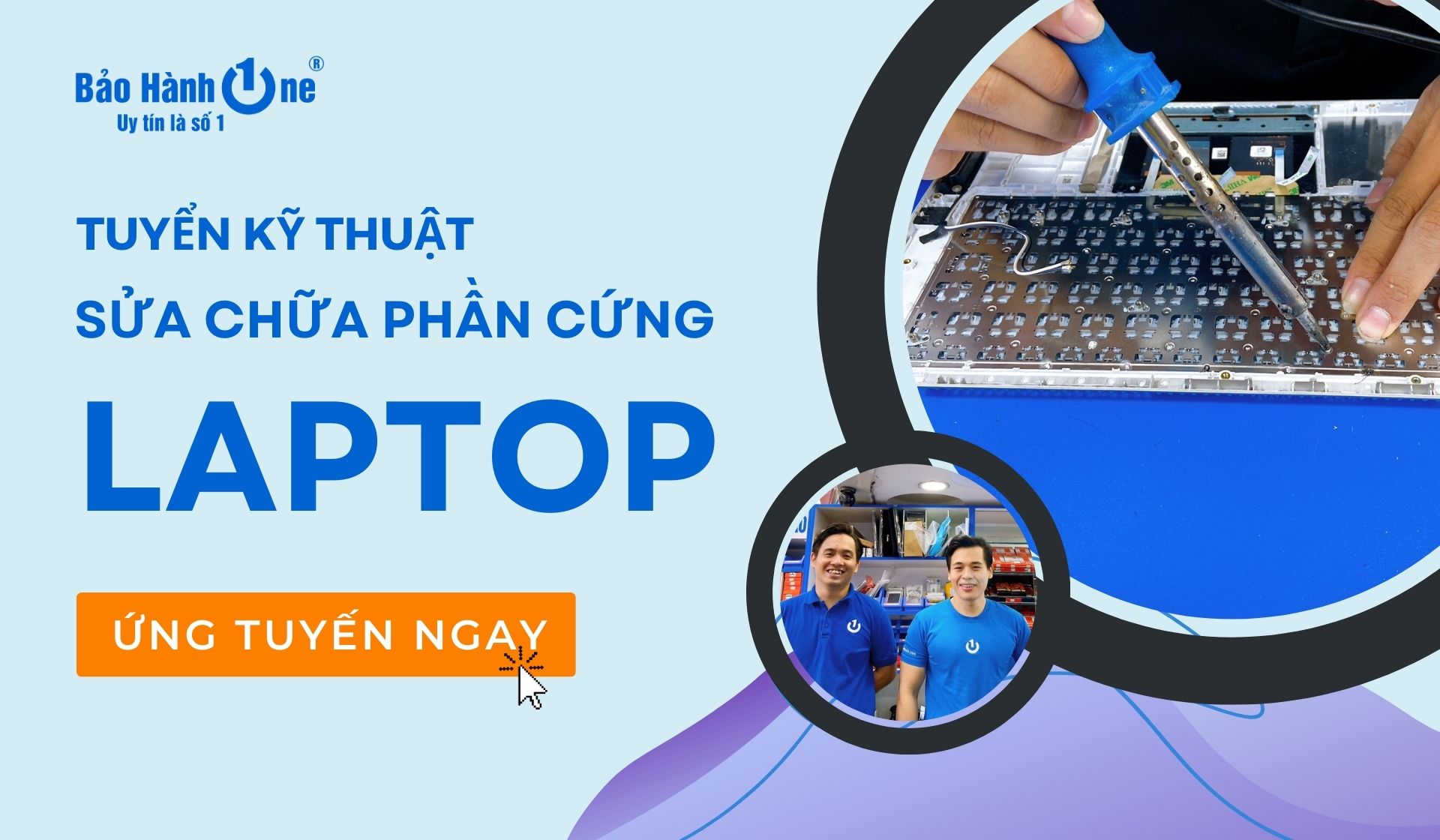 Tuyển Kỹ thuật sửa chữa phần cứng laptop tại Quận 1, Quận 10, Q. Tân Phú