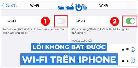 Lỗi không bật được Wi-Fi trên iPhone: Nguyên nhân, cách khắc phục chi tiết