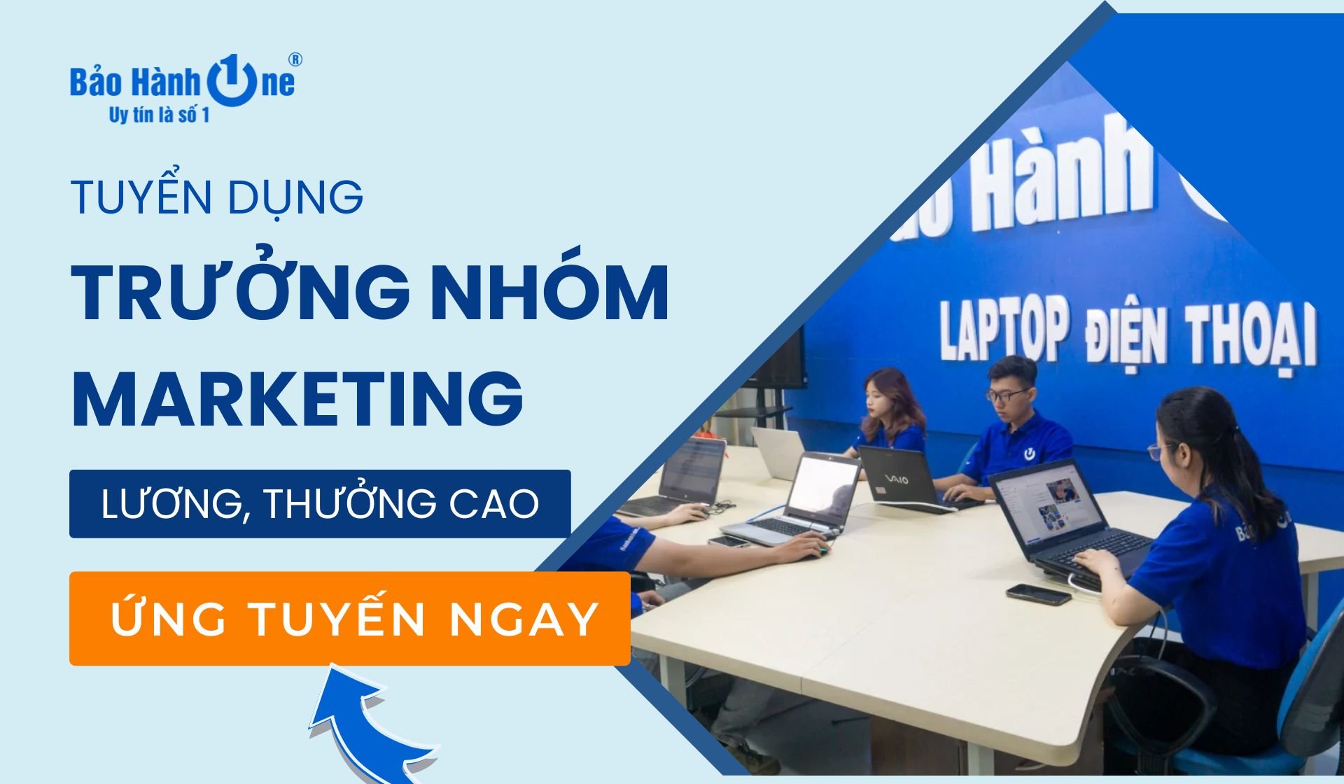 Tuyển dụng Trưởng Nhóm Marketing tại Quận 1, Quận 10, Quận Tân Phú