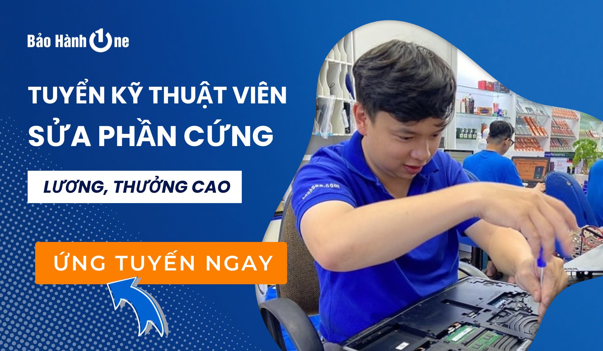 Tuyển dụng kỹ thuật viên sửa chữa phần cứng tại Quận Tân Phú, Quận 1, Quận 10
