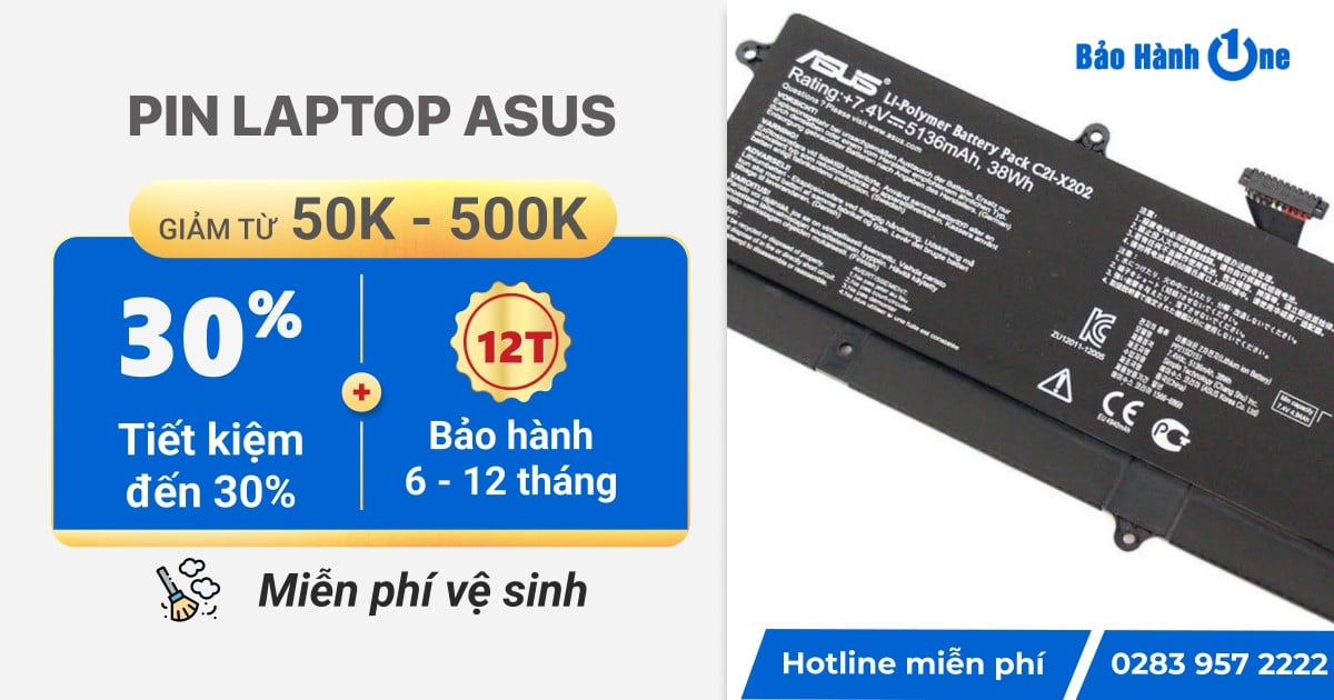 Bảng Giá Pin Laptop Asus