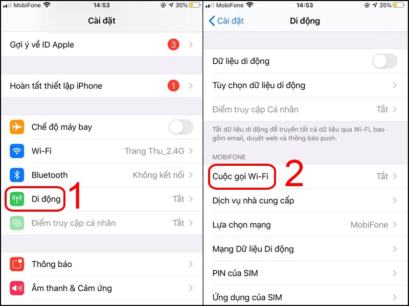 Bật Wi-Fi calling trên iPhone 11