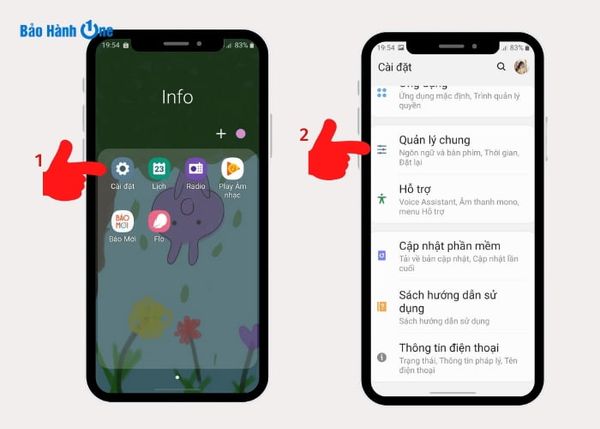 Các bước thực hiện khôi phục cài đặt gốc đối với điện thoại Samsung