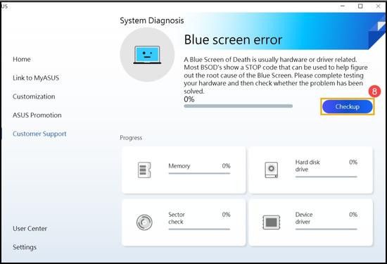 laptop Asus bị lỗi màn hình xanh
