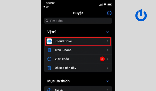Truy cập iCloud Drive trên iPhone