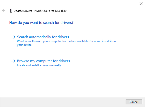 Click chuột vào "Search Automatically for drivers" để tiến hành tải