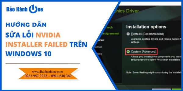 Sửa lỗi NVIDIA Installer Failed trên Windows 10