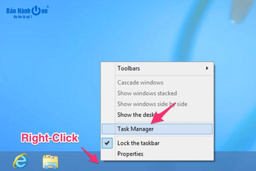 Mở Task Manager trên thiết bị