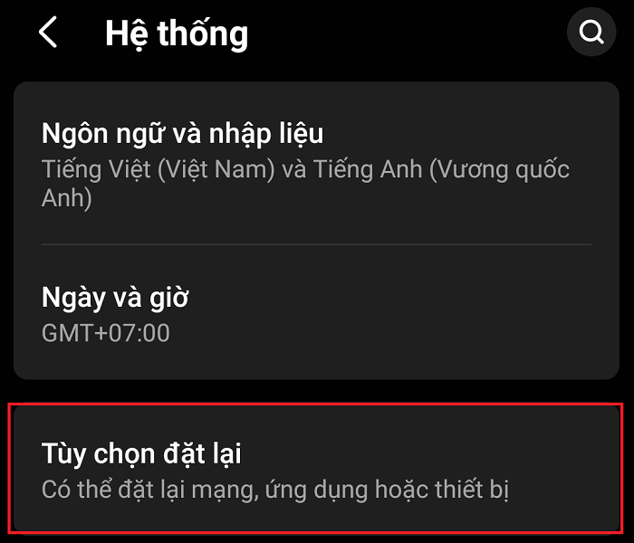 Cập nhật hệ thống