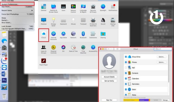 Mở iCloud Drive trên Macbook