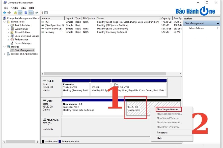 Lưu ý: Còn nếu vẫn ổ cứng vẫn không hiển
