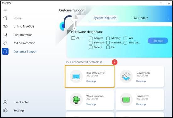 laptop Asus bị lỗi màn hình xanh