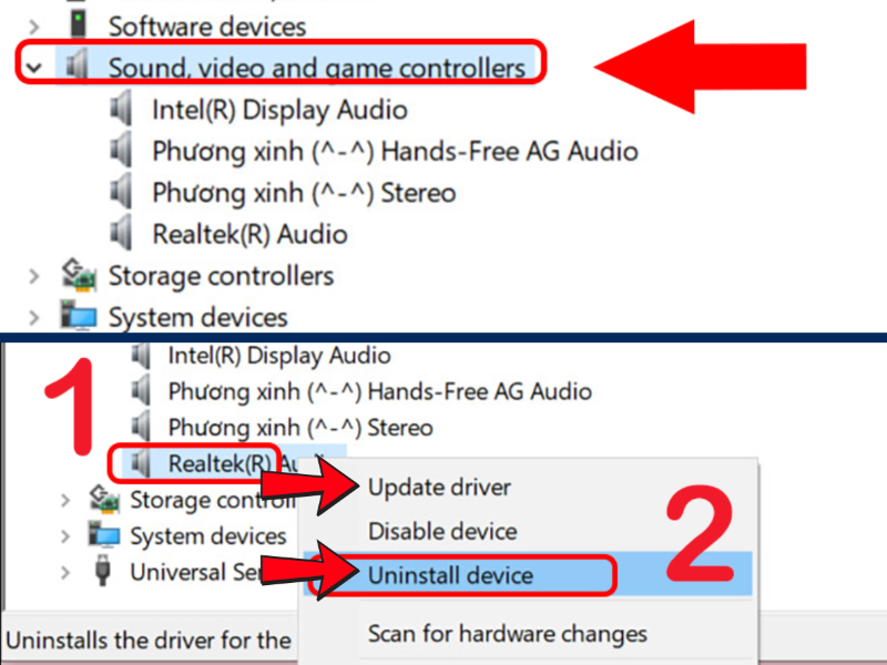 5. Khởi động lại laptop khi tai nghe không nghe