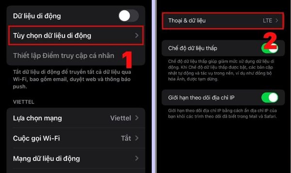cách tăng tốc độ mạng 4g trên iphone