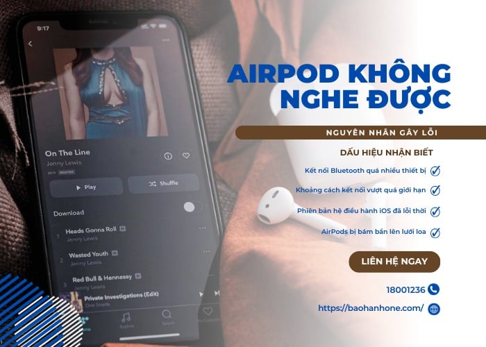 Những nguyên nhân phổ biến dẫn đến AirPod không nghe
