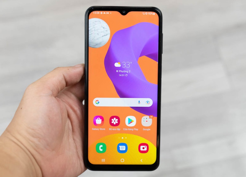 Hiển thị sắc nét của màn hình điện thoại Samsung Galaxy M23