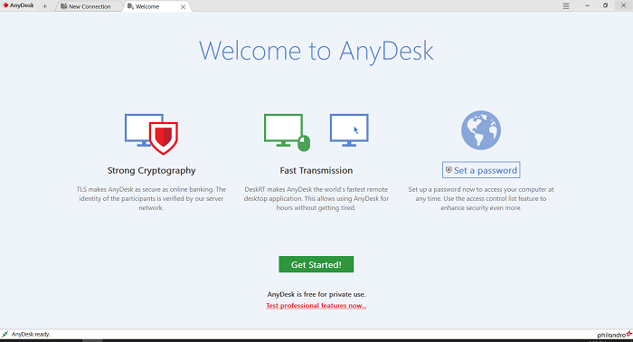 AnyDesk hỗ trợ truyền tệp âm thanh và video