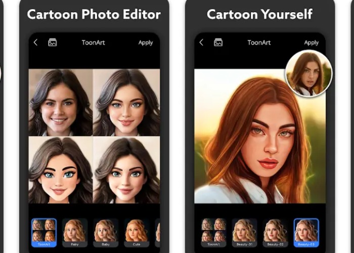 ToonArt cho phép tùy chỉnh khuôn mặt theo ý thích