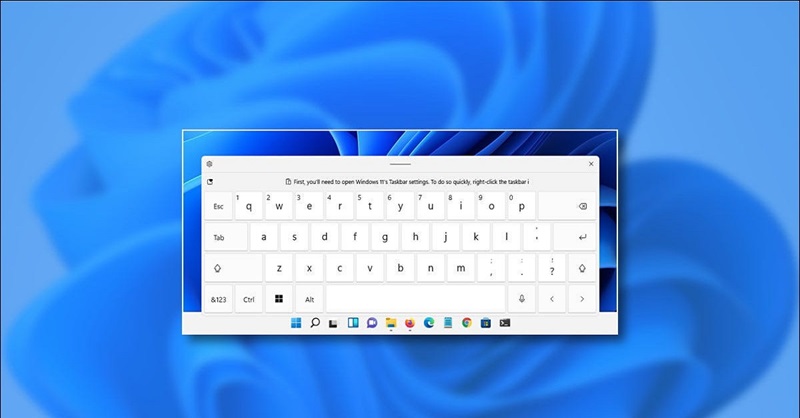 Sử dụng bàn phím ảo laptop