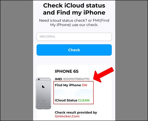 Kiểm tra iCloud ẩn bằng cách check IMEI