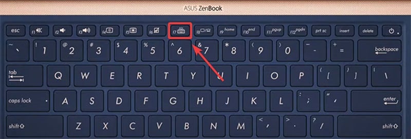 Bật đèn bàn phím laptop ASUS