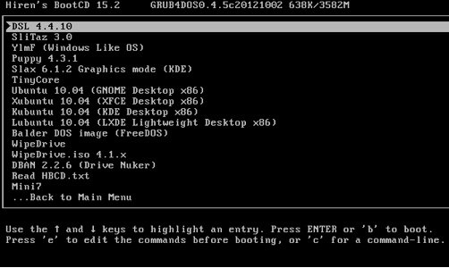 Tính năng hữu ích của Hiren Boot 15