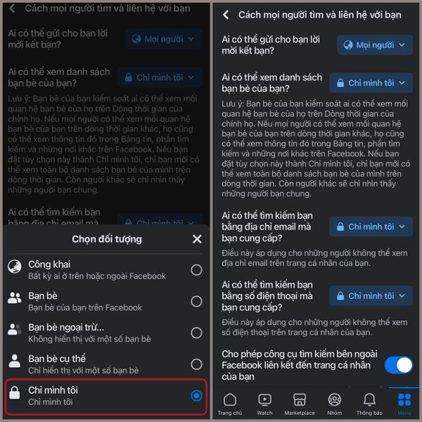cách ẩn bạn bè trên facebook