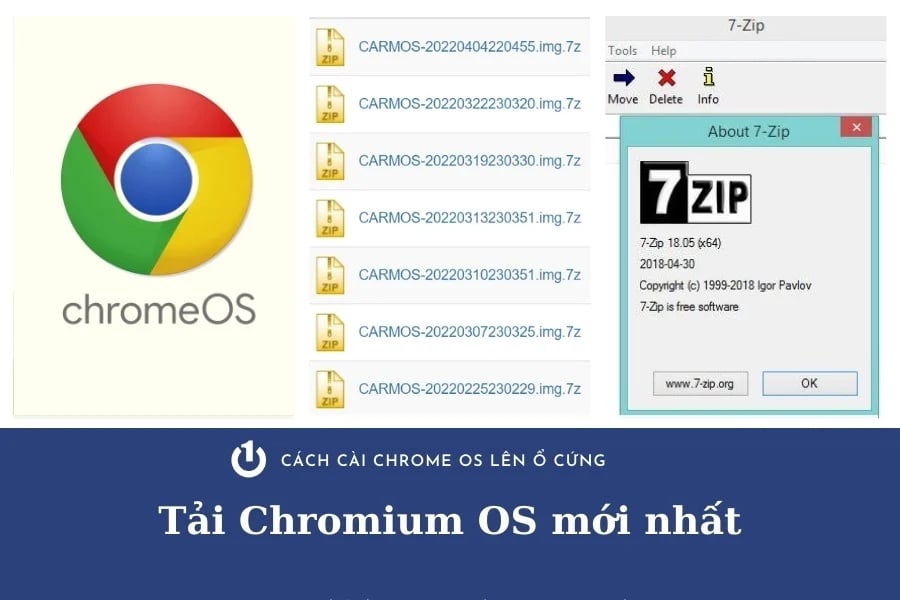 Tải phiên bản Chrome OS trên web và giải nén