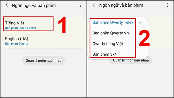 Bước 3: Tiếp theo, chọn Ngôn ngữ và Bàn phím
