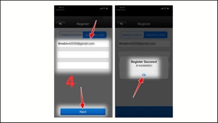 Tạo tài khoản thành công