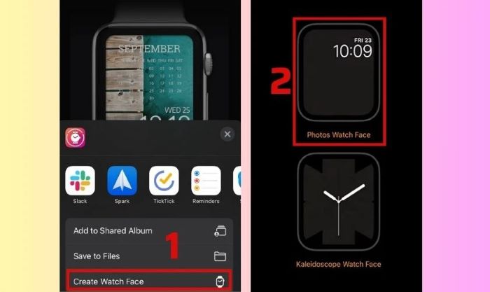 Chọn “Create Watch Face” > “Photo Watch Face”