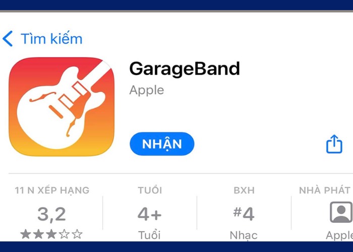 Tải ứng dụng GarageBand xuống