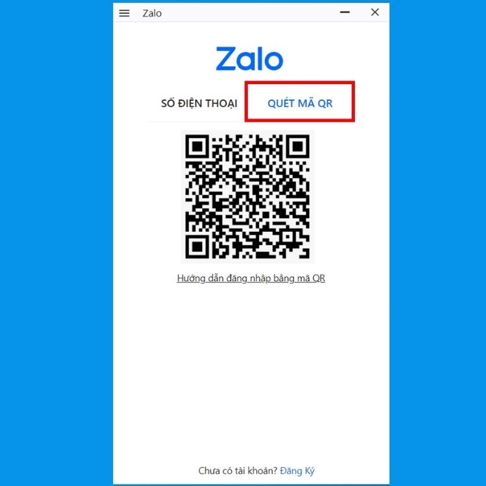 Mở Zalo > chọn “Quét mã QR”