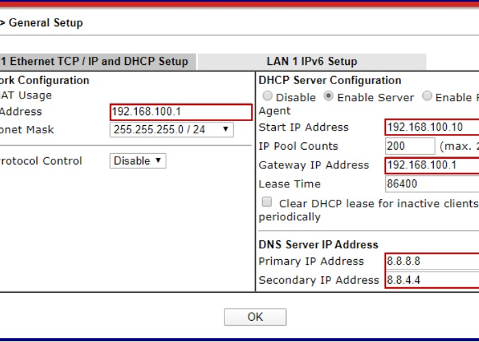 Đặt địa chỉ IP giống với lớp mạng của Modem